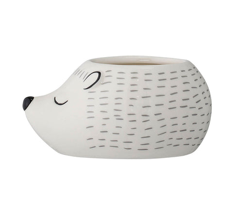 BLOOMINGVILLE MINI - White Hedgehog Stoneware Jar
